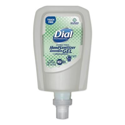 Dial Professional 19029 FIT Fragrance-Free Antimicrobial Gel Hand Sanitizer Manual Dispenser Refill, 1000 mL, 3/Carton - Case of 3 DIA19029