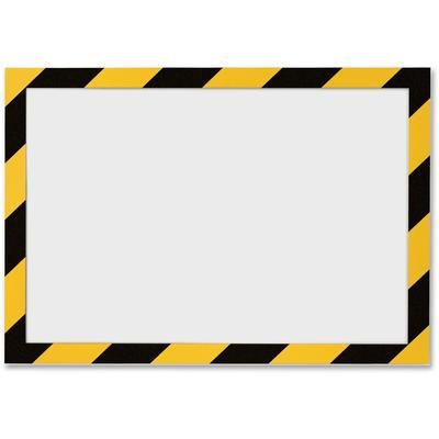 Durable Office Products Corporation 4770130 Self Adhesive Frame, Ltr, Yellow/Black - Pack of 2 DBL4770130