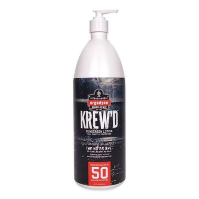 Ergodyne 16635 Krewd 6355 SPF 50 Sunscreen Lotion, 32 oz Pump Bottle, Ships in 1-3 Business Days EGO16635