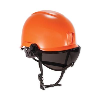 Ergodyne 60218 Skullerz 8974V Class E Safety Helmet w/8991 Visor Kit, Smoke Lens, 6-Pt Ratchet Suspension, Orange,Ships in 1-3 Business Days EGO60218