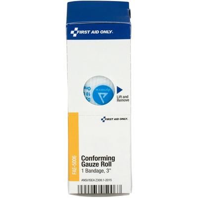 First Aid Only FAE5006 Gauze Roll Bandage, 3", White FAOFAE5006