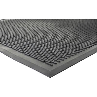 Genuine Joe 70367 Super Tread Rubber Floor Mat, 3' x 5', Black GJO70367