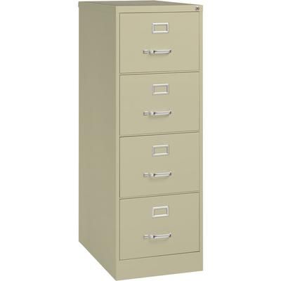 Lorell 60197 Vertical File, 4-Drawer, Legal, 18"x26-1/2"x52", Putty LLR60197