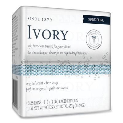Ivory 82757 Bar Soap, 4 Packs, 4 oz. Each, 18/Case, 72 Total - Case of 72 PGC82757