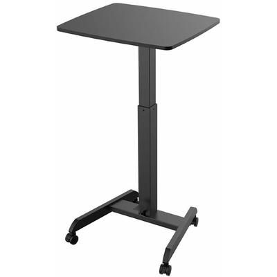 Kantek STS300B Mobile Sit-to-Stand Desk, 23.5 x 20.5 x 29.75 to 44.25, Black KTKSTS300B