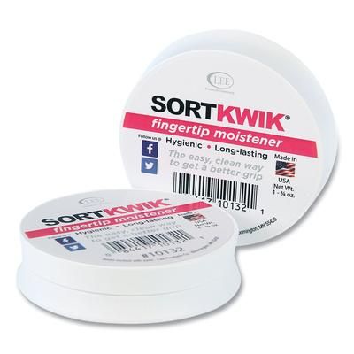 Lee Products 10132 Sortkwik Fingertip Moisteners, 1 3/4 oz, Pink, 2/Pack - Pack of 2