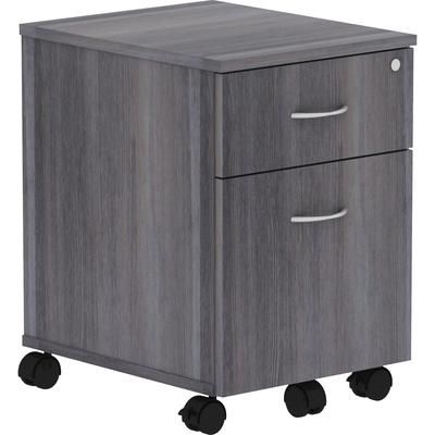 Lorell 16217 Pedestal, Mobile, B/F, 15-3/4" x 19-7/8" x 22-7/8", Charcoal LLR16217