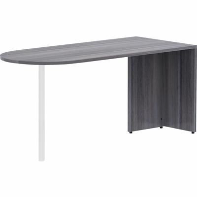 Lorell 69593 Weathered Charcoal Laminate Desking, 66" x 30" x 29.5"Desk, 1" Top, Material: Polyvinyl Chloride (PVC) Edge, Finish: Weathered Charcoal L