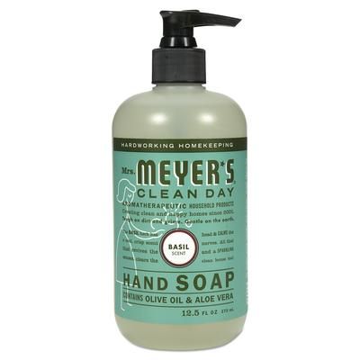 Mrs. Meyer's® 651344 Clean Day Liquid Hand Soap, Basil, 12.5 oz, 6/Carton - Case of 6 SJN651344