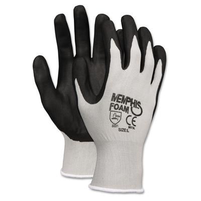 MCR Safety 9673XL Economy Foam Nitrile Gloves, X-Large, Gray/Black, 12 Pairs - 1 Dozen CRW9673XL