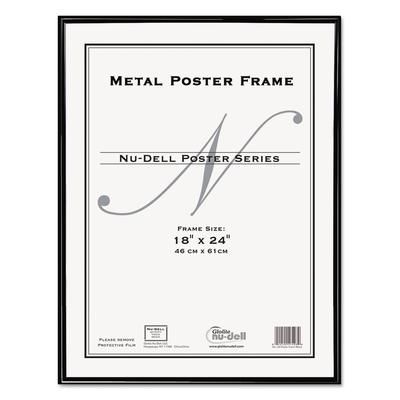 Nudell Plastics 31222 Metal Poster Frame, Plastic Face, 18 x 24, Black NUD31222