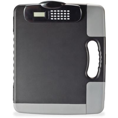 Officemate 83302 Portable Storage Clipboard Case w/Calculator, 11 3/4 x 14 1/2, Charcoal OIC83302