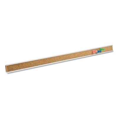 Quartet® 2003 Bulletin Bar I Natural Cork Bulletin, 18 x 1, Brown, Silver Aluminum Frame