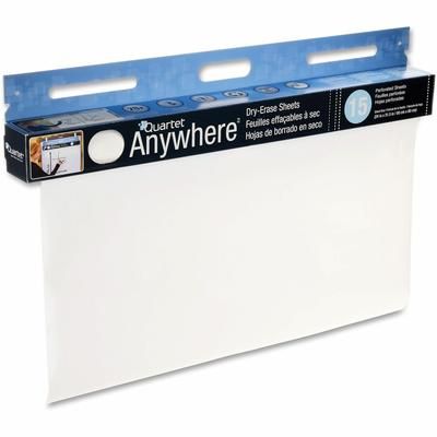 Quartet® 85563 Dry-Erase Sheets, Tear Off Sheets, 40ft RL, 15 SHT/RL, White - 1 Roll QRT85563