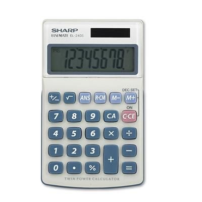 Sharp EL240SB Handheld Business Calculator, 8-Digit LCD SHREL240SB