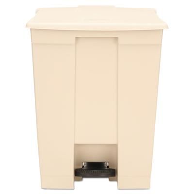 Rubbermaid FG614500BEIG Step-On Receptacle, Rectangular, Polyethylene, 18gal, Beige RCP614500BG