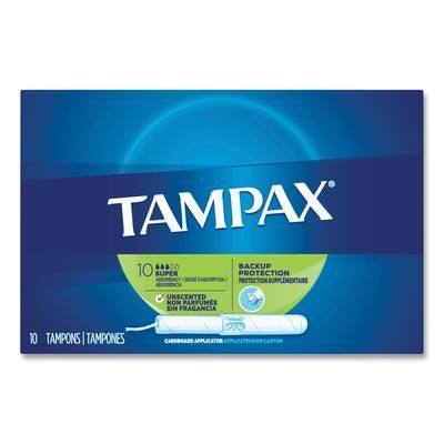 Tampax 31409 Cardboard Applicator Tampons, Super, 10/Box - Box of 10 PGC31409