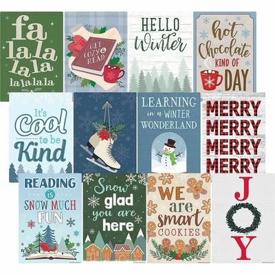 Teacher Created Resources 6110 Seasonal Classroom Posters, 11" Width x 15.8" Height, Multi - 1 Pack TCR6110