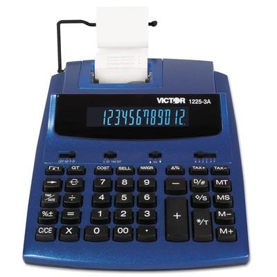 Victor 1225-3A 1225-3A Antimicrobial Two-Color Printing Calculator, Blue/Red Print, 3 Lines/Sec