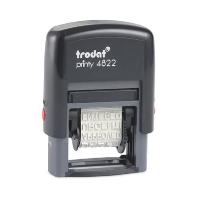 U.S. Stamp & Sign E4822 Self-Inking Stamps, 12-Message, Self-Inking, 1 1/4 x 3/8, Red USSE4822