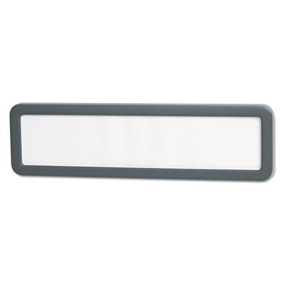 Universal Office Products 08223 Recycled Cubicle Nameplate with Rounded Corners, 9 x 2.5, Charcoal