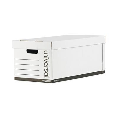 Universal Office Products 95220 Medium-Duty Easy Assembly Storage Box, Letter Files, White, 12/Carton - Case of 12 UNV95220