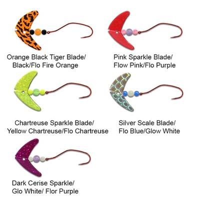 Macks Smile Blade Slow Death Rig - Dark Cerise Sparkle / Glo White / Flo Purple