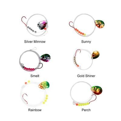 Quick Change Systems Fish Candy Single Hook Spinner Lure Rig - Silver Minnow Sz 2 Hook/Sz 3 Blade