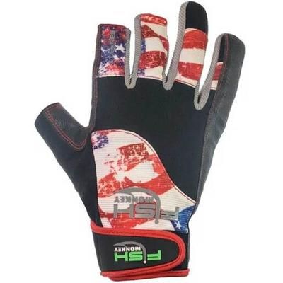 Fish Monkey Men's Quick Release Wiring Gloves - Americana M