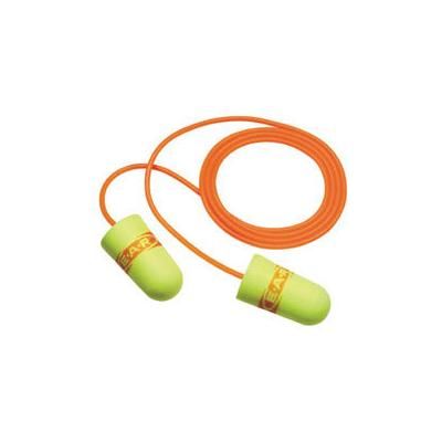 3MTM E-A-Rsoft SuperFit Earplugs, Polyurethane, Red/Yellow, Corded (247-311-1254)