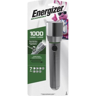 Energizer Flashlight, LED, Rechargeable, 1000 Lumens, 200m, Silver (EVEENPMHRL7)