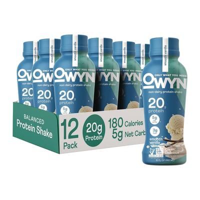 OWYN 20 g Protein Drink, Vanilla, 12 oz Bottle, 12/Carton (GRR38200002)