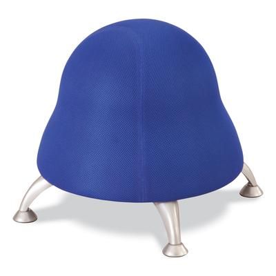 Safco Runtz Ball Chair, Backless, Supports Up to 250 lb, Blue Fabric Seat, Silver Base (SAF4755BU)