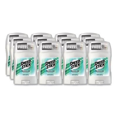 Speed Stick Deodorant, Regular Scent, 1.8 oz, White, 12/Carton (CPC94020)