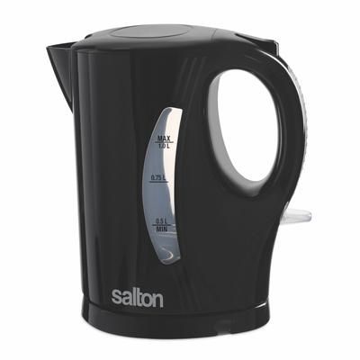 Compact Space Saving Cordless Jug Kettle 1 L/Qt - Black by Salton® in Black