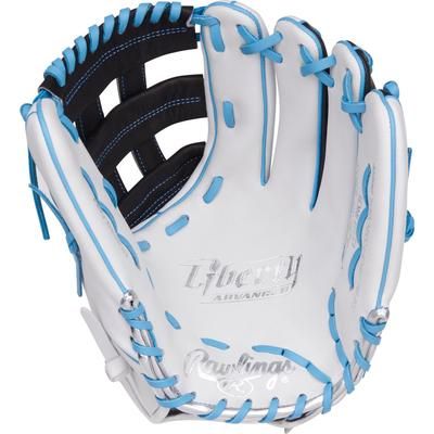 Rawlings Liberty Advanced 12.25" Fastpitch Softball Glove - Right Hand Throw - White/Black Speedshell White/Black/Blue