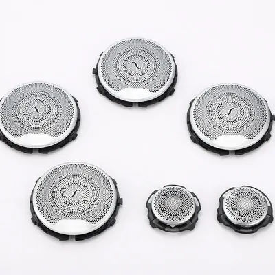 6 housses de haut-parleur de voiture pour Mercedes Benz, haut-parleur de porte argenté, garniture de