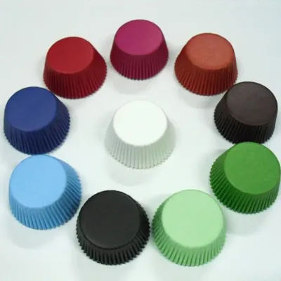 Doublure de gâteau Chi à pois blancs et noirs, boîte à muffins marron et vert, étui à tasse, moule à gâteau, outils de décoration, document solide uni, 50 pièces