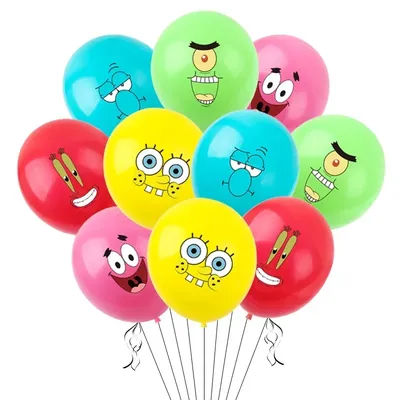 Dessin animé Bob l'éponge bébé douche ballons d'anniversaire hybride ballon en Latex fille garçon