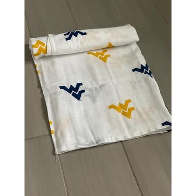 Three Little Anchors College Swaddle Blanket - West Virginia Mountaineers