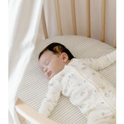 Stokke Sleepi Fitted Sheet Bed by Pehr - Stripped Away Pebbles
