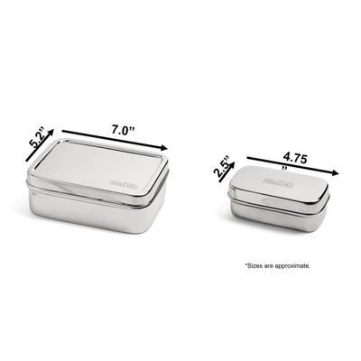 Dalcini Stainless Bistro & Snacker Combo Stainless Steel Storage Set