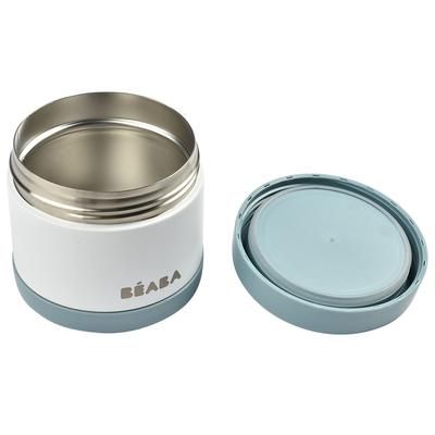 BEABA Stainless Steel Insulated Jar, 16 oz - Baltic Blue / Cloud