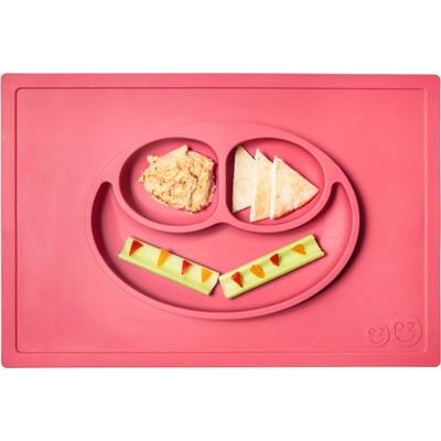 EZPZ Happy Mat Placemat & Plate - Coral
