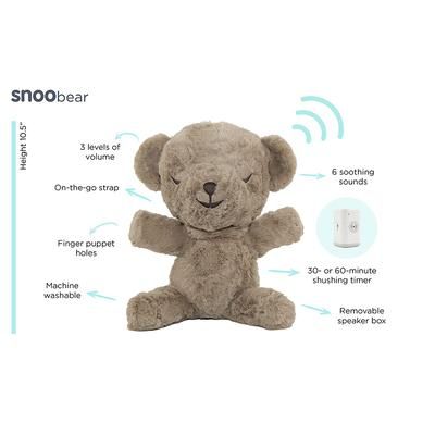 Happiest Baby Snoo Bear II 3-in-1 White Noise Lovey - Brown