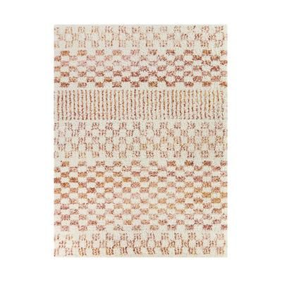 Tappeto a pelo lungo morbido e confortevole terracotta 120 x 170 cm