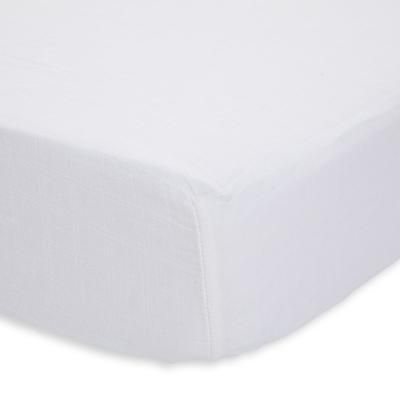 Little Unicorn Cotton Muslin Fitted Crib Sheet - White