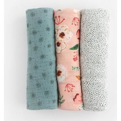 Little Unicorn Cotton Muslin Swaddle 3 Pack - Vintage Floral