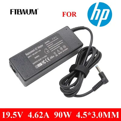 Laptop Charger 19.5V 4.62A 90W 4.5*3.0mm AC Power Adapter For HP Pavilion 14 15 Envy 17 17-j000 15-e029TX PPP012C-S 677777-004