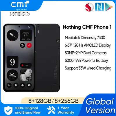 Global Version CMF Phone 1 Smartphone 6.67" 120Hz Super AMOLED Screen MTK Dimensity 7300 33W Fast Charging 50MP Camera